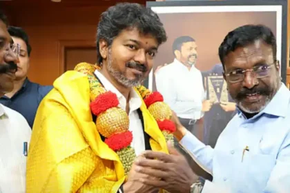 விசிக தலைவர் தொல். திருமாவளவன் செய்தியாளர்களிடம் பேசுகிறார்