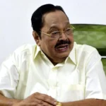 திமுக பொதுச்செயலாளர் துரைமுருகன் செய்தியாளர்களை சந்திக்கும் காட்சி