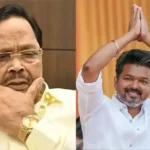 திமுக முன்னாள் அமைச்சர் துரைமுருகன் செய்தியாளர்களிடம் பேசுகிறார்