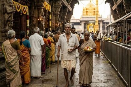 திருப்பதி ஏழுமலையான் கோயிலில் முதியோர்களுக்கான சிறப்பு தரிசனத்தை தொடங்கி வைக்கும் ஆந்திர முதல்வர் சந்திரபாபு நாயுடு