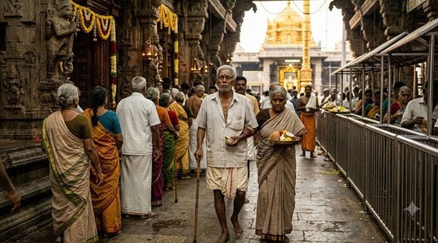 திருப்பதி ஏழுமலையான் கோயிலில் முதியோர்களுக்கான சிறப்பு தரிசனத்தை தொடங்கி வைக்கும் ஆந்திர முதல்வர் சந்திரபாபு நாயுடு