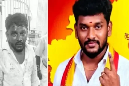 தாக்கப்பட்ட தவெக நிர்வாகி மற்றும் காவல் துறையினர்