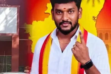 தவெக நிர்வாகி ஒருவர் மீது தாக்குதல் நடத்தப்படும் காட்சி