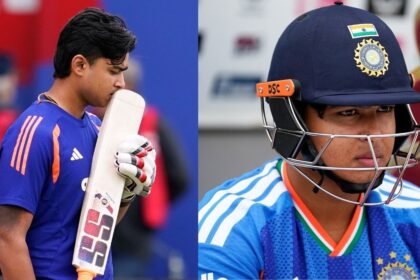 வைபவ் சூர்யவன்ஷி டி20 கிரிக்கெட் போட்டியில் விளையாடும் காட்சி