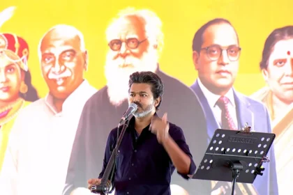 முதலமைச்சர் விஜய் கரூர் மக்கள் சந்திப்பில் உரையாற்றுகிறார்