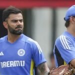 வலைப்பயிற்சியில் தீவிரமாக பேட்டிங் செய்யும் விராட் கோலி