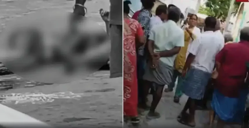 விருதுநகரில் கொலை சம்பவம் நடந்த இடம்