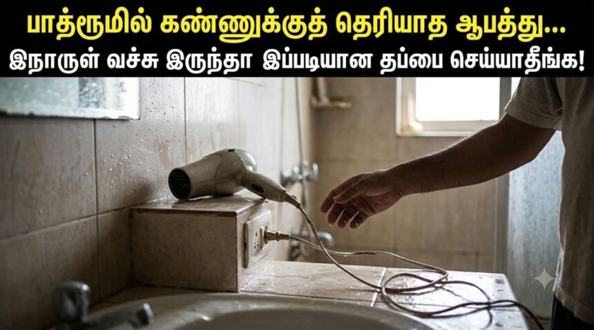குளியலறையில் பொருத்தப்பட்டுள்ள வாட்டர் ஹீட்டர்