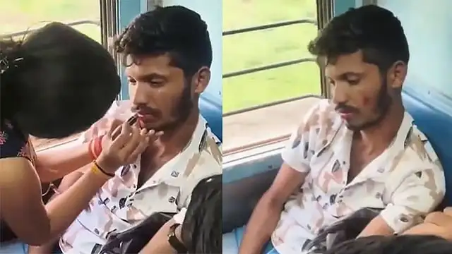 ரயிலில் இளைஞருக்கு இளம்பெண் கொடுத்த நூதன தண்டனை