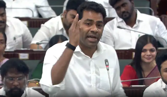அமைச்சர் ஆதவ் அர்ஜூனா சட்டப்பேரவையில் உரையாற்றுகிறார்