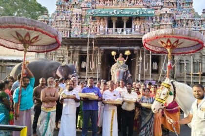 ஸ்ரீவில்லிபுத்தூர் ஆண்டாள் கோவிலில் ஆடிப்பூர திருவிழா சிறப்பு அலங்காரத்தில் ஆண்டாள்