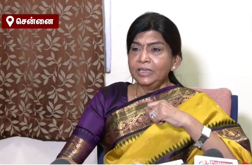 நடிகர் ஜெயம் ரவியின் தாயார் செய்தியாளர்களிடம் பேட்டியளிக்கும் காட்சி
