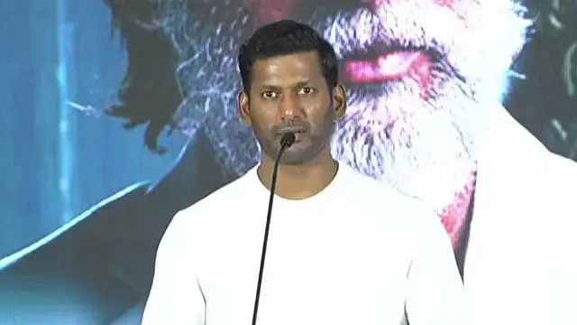 நடிகர் விஷால் 'மகுடம்' பட டிரெய்லர் வெளியீட்டு விழாவில் பேசுகிறார்
