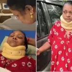 நடிகை ஷகிலா கழுத்தில் கட்டுடன் மருத்துவமனை படுக்கையில் இருக்கும் புகைப்படம்