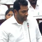அமைச்சர் ஆதவ் அர்ஜுனா திமுகவை விமர்சிக்கும் காட்சி