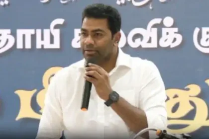 அமைச்சர் ஆதவ் அர்ஜூனா மத நல்லிணக்க மாநாட்டில் உரையாற்றுகிறார்