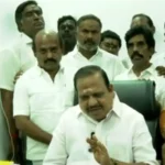 அதிமுக கொறடா அக்ரி கிருஷ்ணமூர்த்தி செய்தியாளர்களிடம் பேசுகிறார்
