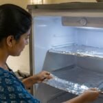 ஃபிரிட்ஜில் அலுமினிய ஃபாயில் விரித்து வைக்கப்பட்டிருக்கும் காட்சி