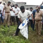 அண்ணாமலை கடற்கரை தூய்மை பணியில் ஈடுபடுதல்
