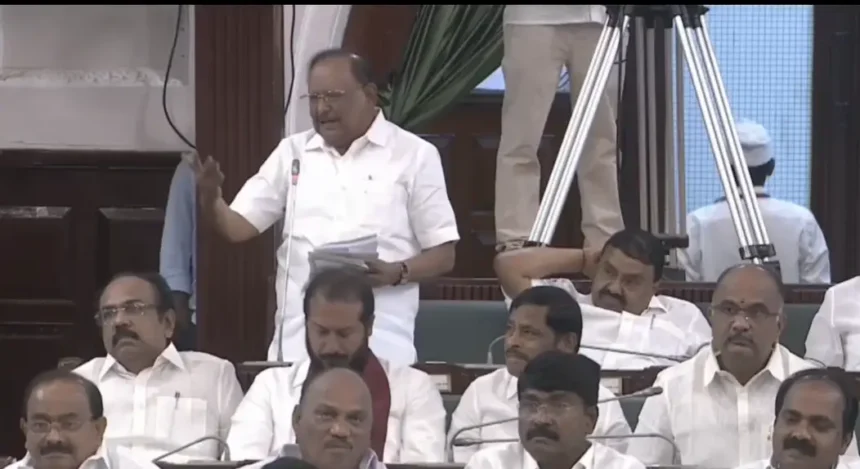 சட்டசபையில் முன்னாள் அமைச்சர் ரகுபதி பேசுகிறார்