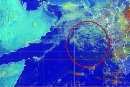 இந்திய வரைபடத்தில் மழைப்பொழிவு குறைந்துள்ள பகுதிகளைக் குறிக்கும் காட்சி