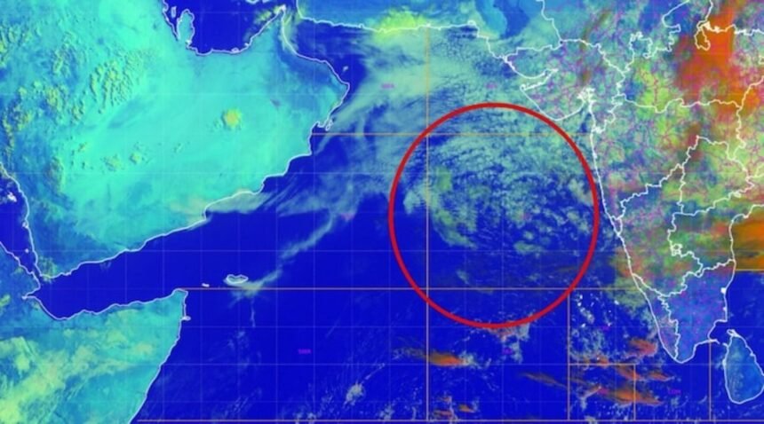 இந்திய வரைபடத்தில் மழைப்பொழிவு குறைந்துள்ள பகுதிகளைக் குறிக்கும் காட்சி