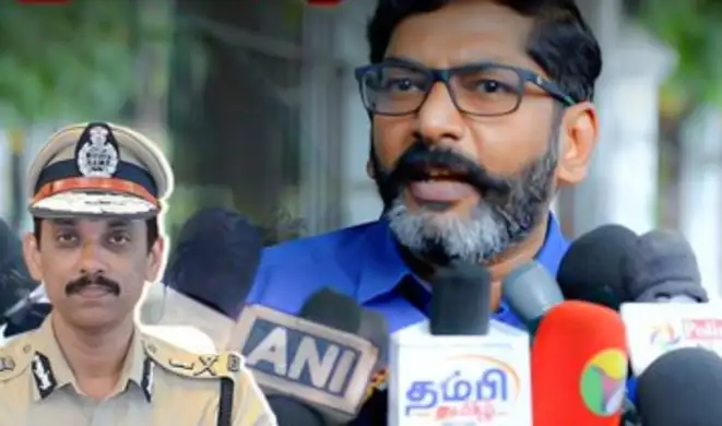 லஞ்ச ஒழிப்புத்துறை அலுவலகத்தில் புகார் அளிக்கும் சவுக்கு சங்கர்