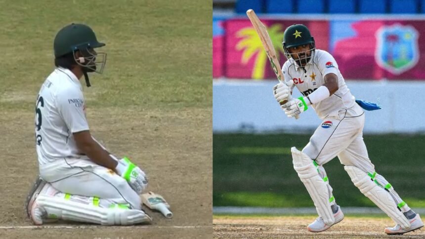 பாகிஸ்தான் கிரிக்கெட் கேப்டன் பாபர் அசாம் பேட்டிங் செய்யும் காட்சி