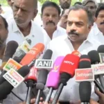 மாணிக்கம் தாகூர் செய்தியாளர் சந்திப்பில் பேசுகிறார்