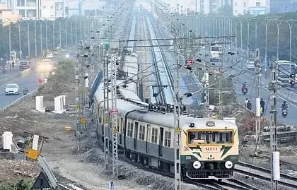 சென்னை மெட்ரோ ரயில் மற்றும் எம்ஆர்டிஎஸ் ரயில் இணைப்பைக் குறிக்கும் படம்