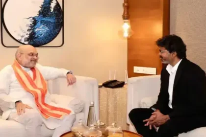 முதல்வர் விஜய் மற்றும் மத்திய உள்துறை அமைச்சர் அமித்ஷா