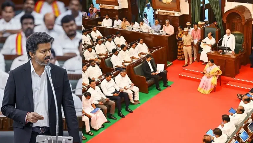 தமிழக சட்டப்பேரவையில் முதலமைச்சர் விஜய் பெண்களுக்கான 33% இடஒதுக்கீடு குறித்து தனித்தீர்மானம் கொண்டு வருகிறார்.