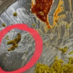 கோவை தனியார் கல்லூரியில் புழுவுடன் உணவு கண்டெடுக்கப்பட்டதால் போராட்டத்தில் ஈடுபட்ட மாணவர்கள்