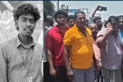 மின் கம்பி விபத்தில் உயிரிழந்த கல்லூரி மாணவர் வரபிரசாத் புகைப்படம்