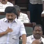 அதிமுக மூத்த தலைவர் சி.வி.சண்முகம் செய்தியாளர்களை சந்திக்கும் காட்சி