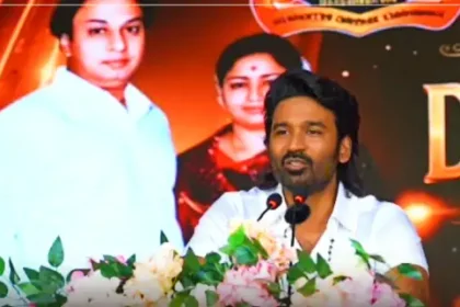 நடிகர் தனுஷ் பள்ளி கட்டிட திறப்பு விழாவில் பங்கேற்றார்