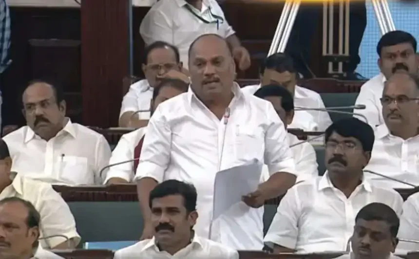 தமிழ்நாடு சட்டமன்றத்தில் திமுக எம்.எல்.ஏ. துரை சந்திரசேகர் உரையாற்றுகிறார்