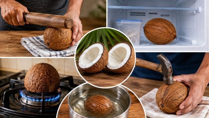 வீட்டிலேயே தேங்காய் உடைக்கும் எளிய வழிகள்