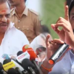 முன்னாள் அமைச்சர் அக்ரி கிருஷ்ணமூர்த்தி செய்தியாளர்களிடம் பேசுகிறார்