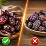 பளபளப்பான பேரிச்சம்பழங்கள் குவியல்