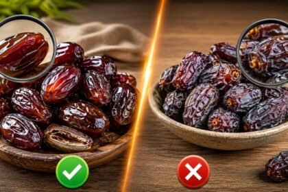 பளபளப்பான பேரிச்சம்பழங்கள் குவியல்