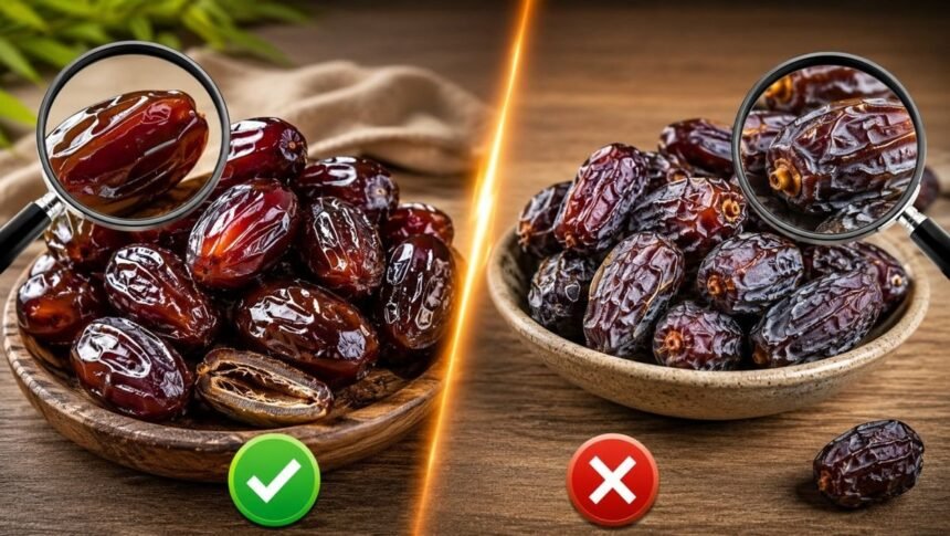 பளபளப்பான பேரிச்சம்பழங்கள் குவியல்