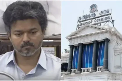 தமிழ்நாடு தலைமைச் செயலக சங்கத்தின் தலைவர் கு.வெங்கடேசன் மற்றும் செயலாளர் ஹரிசங்கர் அறிக்கை வெளியிடுதல்