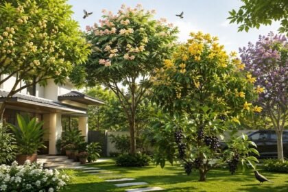 வீட்டின் அருகே வளர்க்கப்படும் வேப்ப மரம்