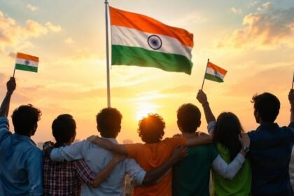 சுதந்திர தின வாழ்த்துகளைப் பகிரும் மக்கள்