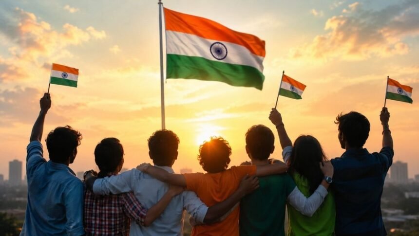 சுதந்திர தின வாழ்த்துகளைப் பகிரும் மக்கள்