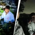 கணவன் மனைவியையும் மகளையும் குளத்தில் தள்ளி கொன்ற சம்பவம் தொடர்பான இடம்
