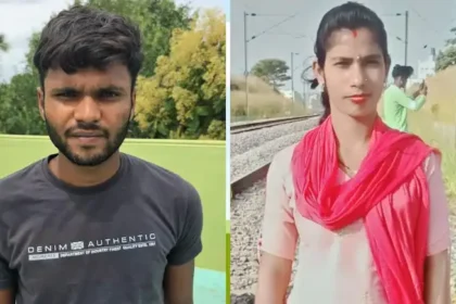 கொலை செய்யப்பட்ட மனைவியின் உடல் அருகே விசாரணை நடத்தும் போலீசார்
