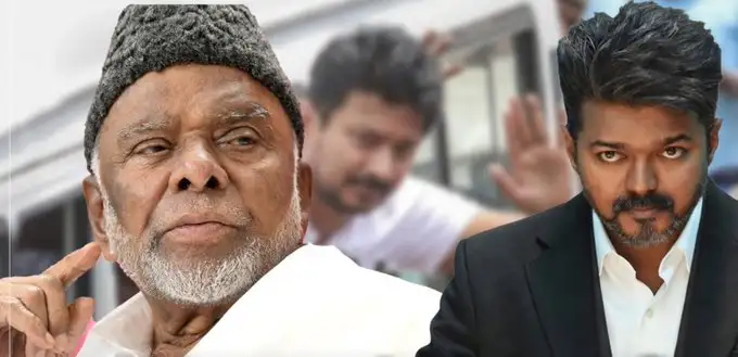 ஐயூஎம்எல் தலைவர் காதர் மொய்தீன் அறிக்கை வெளியிடுகிறார்