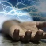 காஞ்சிபுரம் மின் கம்பம் அறுந்து கிடக்கும் காட்சி